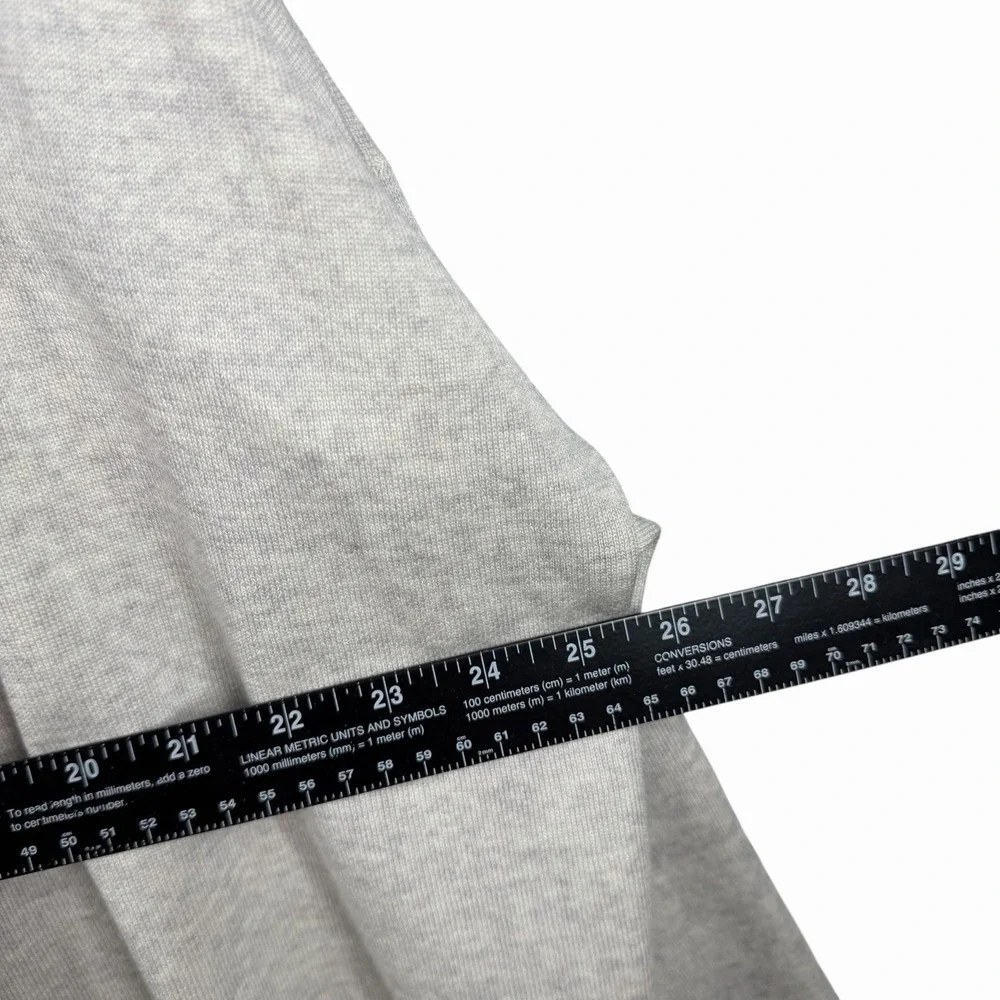 Eileen Fisher Notch Collar Cardigan in Pearl‎ Merino Wool Blend Open Cardigan XL